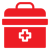 red first aid kit